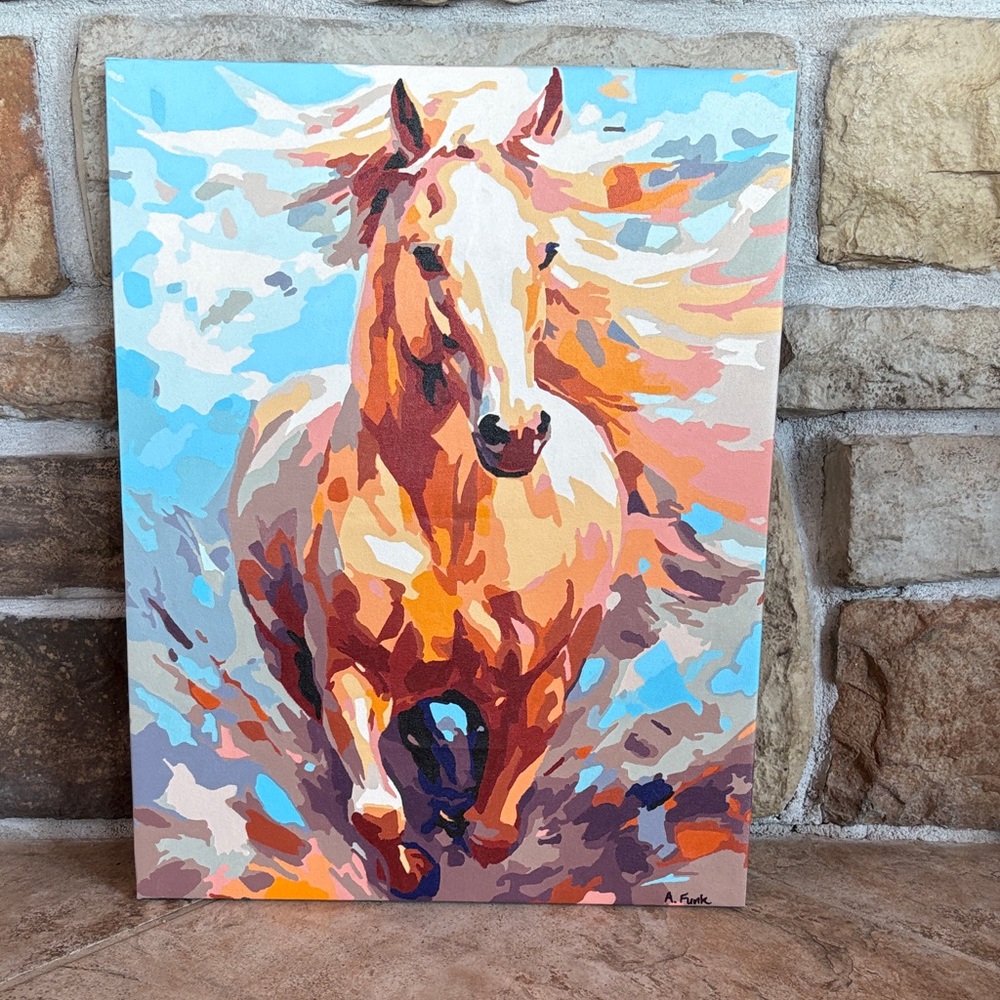 Colorful Horse Canvas Art